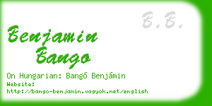 benjamin bango business card
