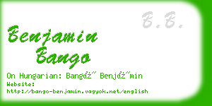 benjamin bango business card